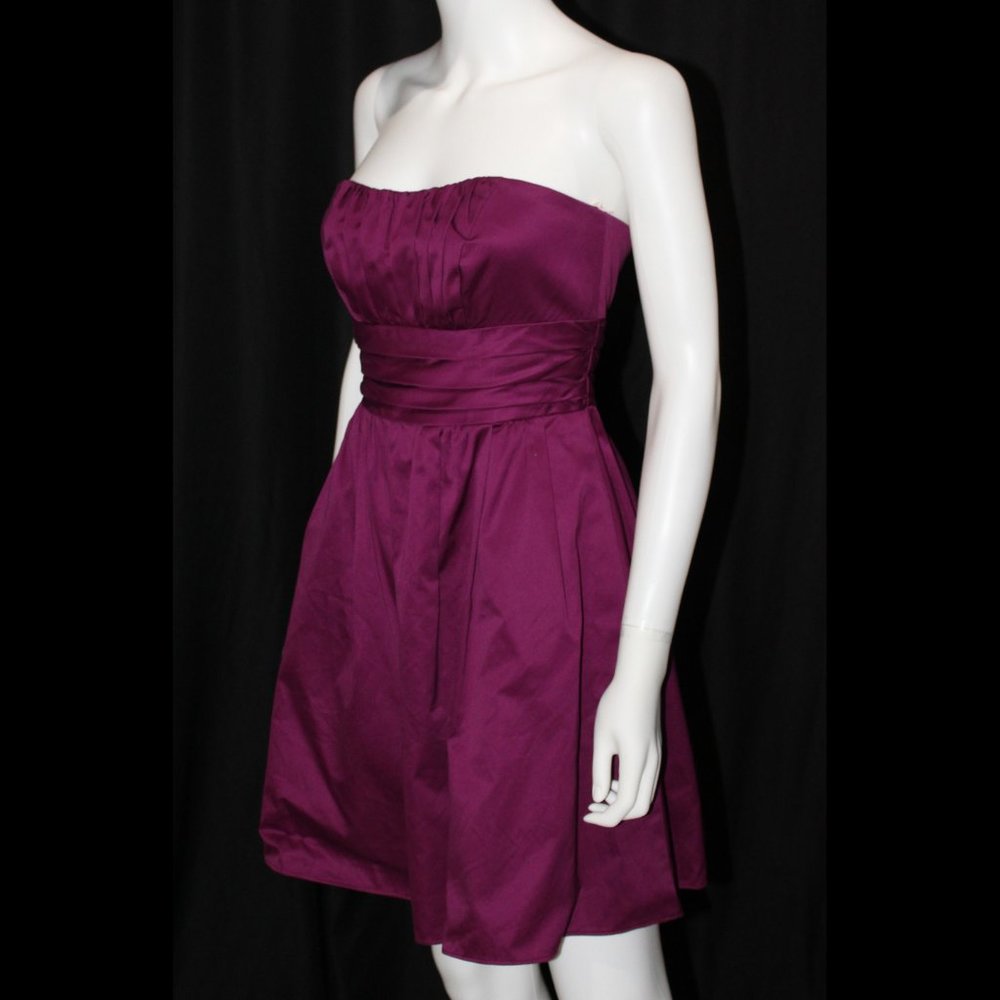 David’s Bridal Wine/Purple Strapless Prom Dress